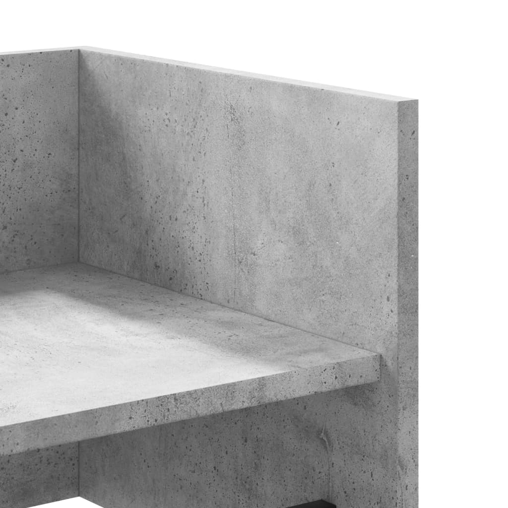 Ραφιέρα Τοίχου Γκρι Σκυροδέματος 100x35x30,5εκ. από Επεξ. Ξύλο