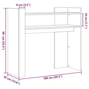 Τραπέζι Κονσόλα Sonoma Δρυς 100x35x90 εκ. Επεξεργασμένο Ξύλο - Pakobazaar