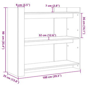 Τραπέζι Κονσόλα Καφέ Δρυς 100x35x90 εκ. Επεξεργασμένο Ξύλο - Pakobazaar