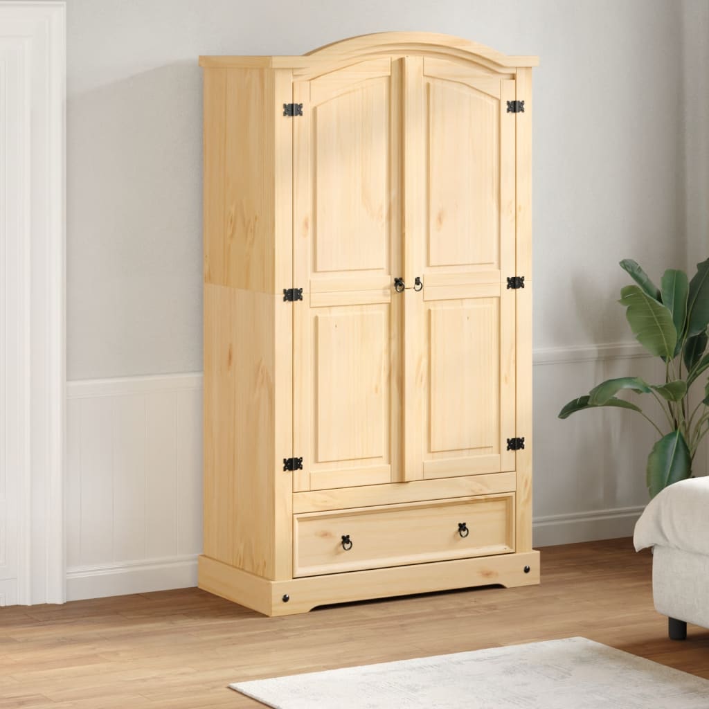 Ντουλάπα Corona 102x52x186 εκ. από Μασίφ Ξύλο Πεύκου - Pakobazaar