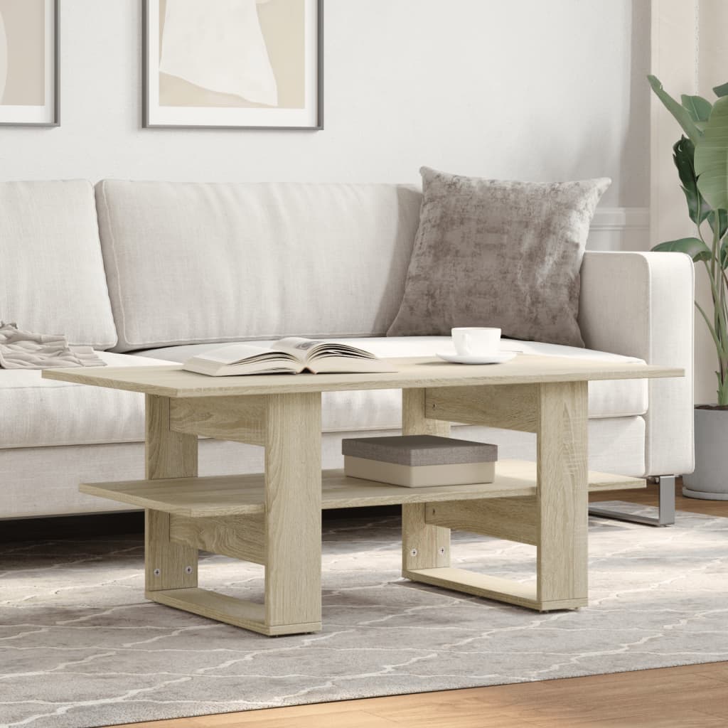 Τραπεζάκι Σαλονιού Sonoma Δρυς 102x55x42 εκ. Επεξεργασμένο Ξύλο - Pakobazaar