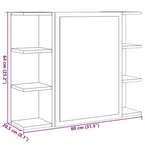 Καθρέφτης Μπάνιου Sonoma Δρυς 80 x 20,5 x 64 εκ. Ξύλο - Pakobazaar