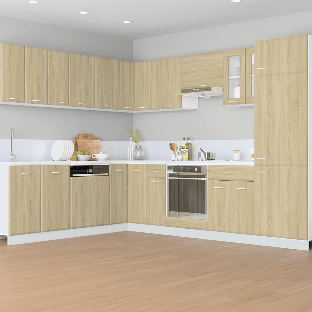 Ντουλάπι Ψυγείου "Lyon" Sonoma Δρυς 60x57x207 εκ. από Τεχνητό Ξύλο - Pakobazaar