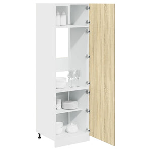 Ντουλάπι Ψυγείου "Lyon" Sonoma Δρυς 60x57x207 εκ. από Τεχνητό Ξύλο - Pakobazaar