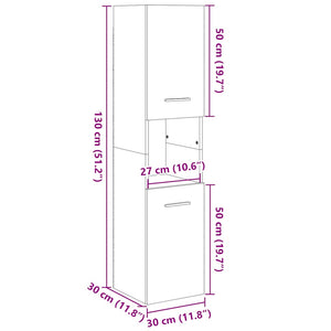 Στήλη Μπάνιου Sonoma Δρυς 30 x 30 x 130 εκ. από Επεξ. Ξύλο - Pakobazaar