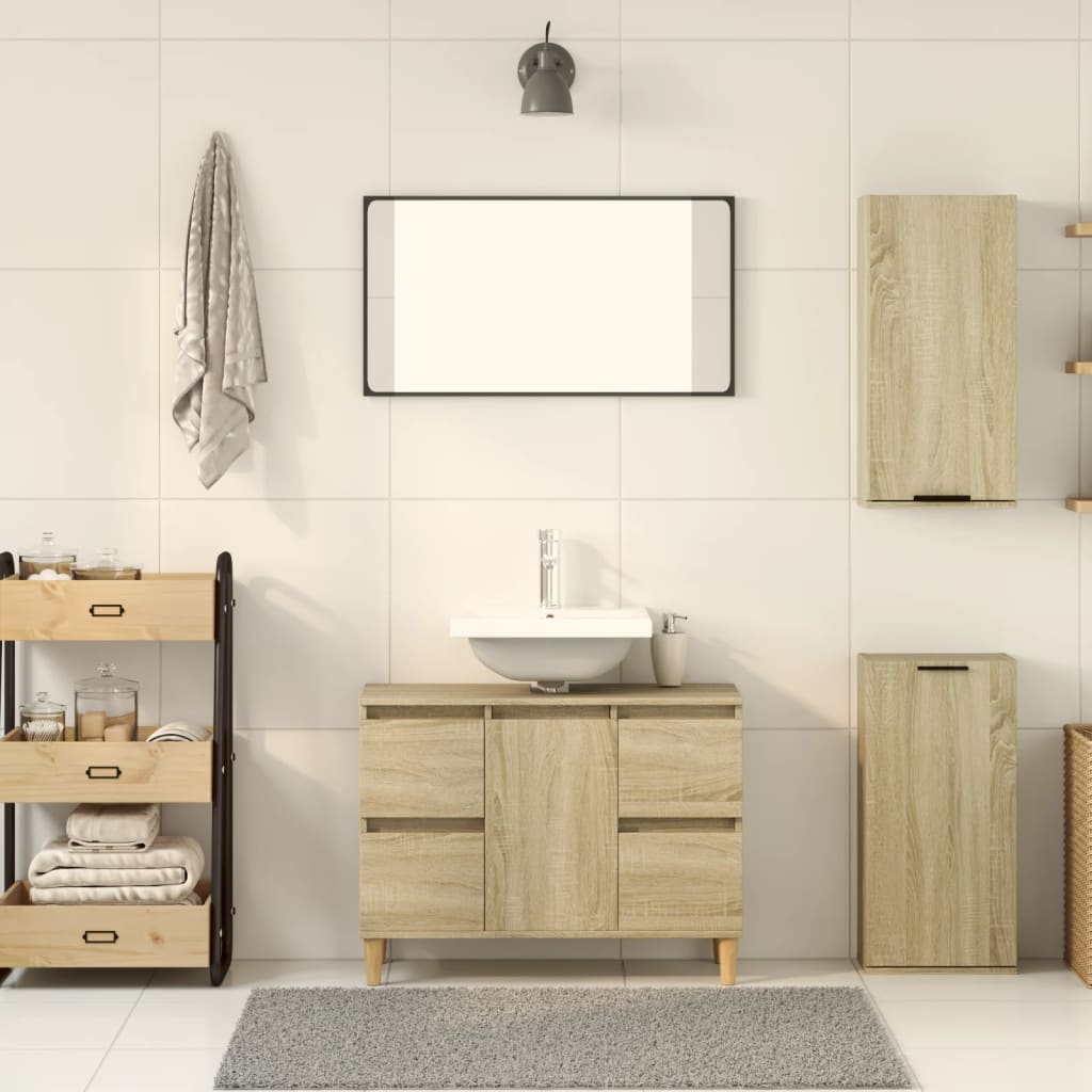 Ντουλάπι Μπάνιου Επιτοίχιο Sonoma Δρυς 32 x 20 x 67 εκ. - Pakobazaar