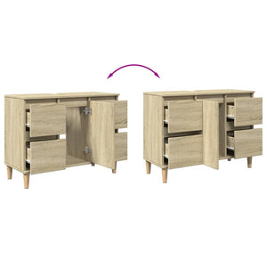 Ντουλάπι Νιπτήρα Sonoma Δρυς 80x33x60 εκ. Επεξεργασμένο Ξύλο - Pakobazaar