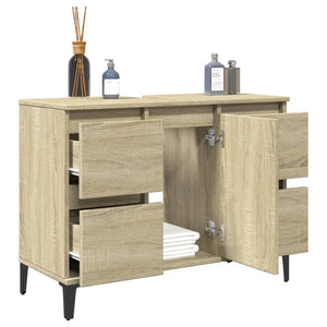 Ντουλάπι Νιπτήρα Sonoma Δρυς 80x33x60 εκ. Επεξεργασμένο Ξύλο