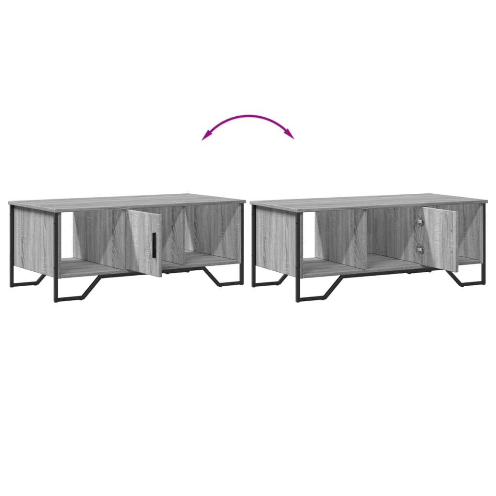 Τραπεζάκι Σαλονιού Γκρι Sonoma 100x51x40 εκ. Επεξεργασμένο Ξύλο