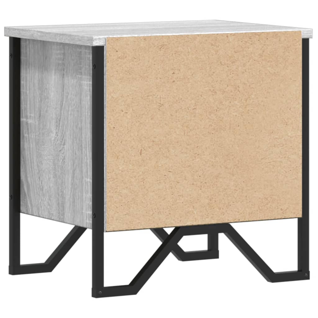 Κομοδίνο Χρώμα 2 τεμ. Γκρι Sonoma 40x30x40 εκ. από Επεξ. Ξύλο - Pakobazaar