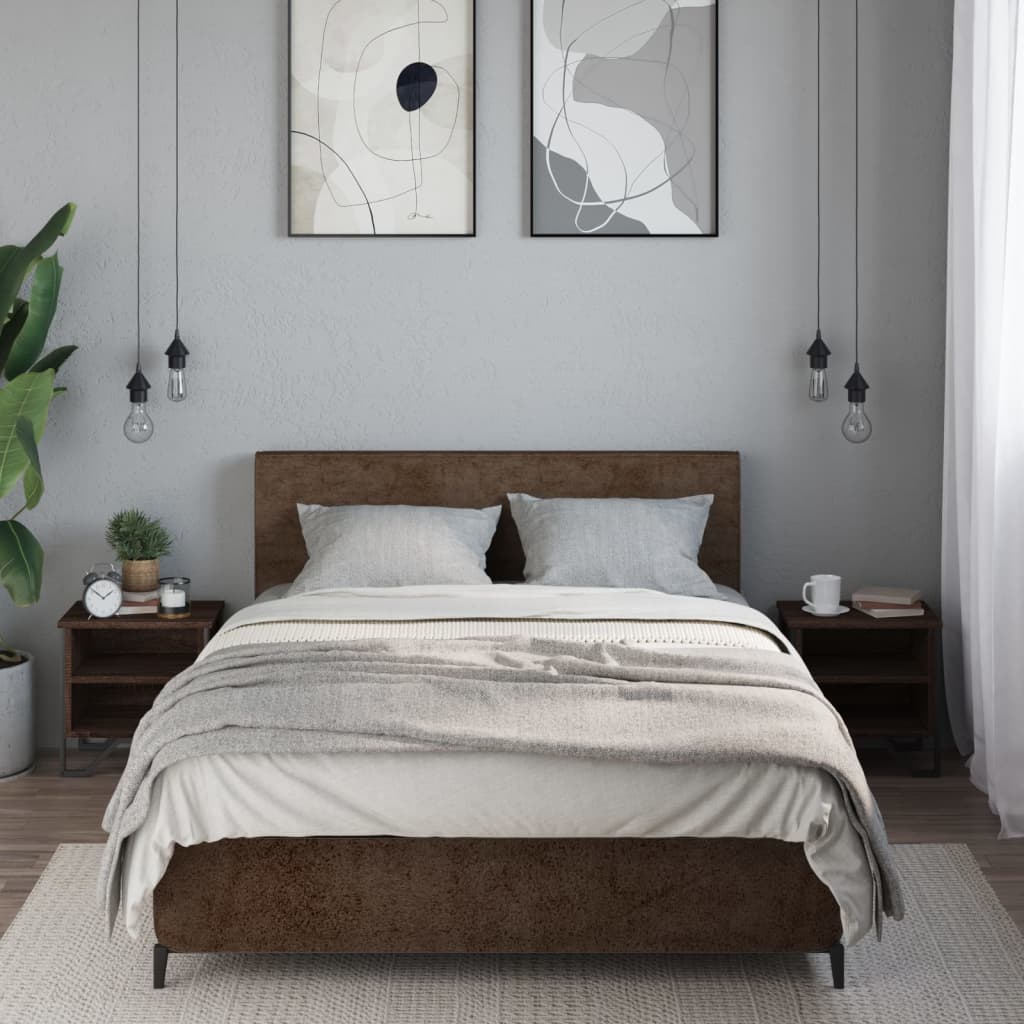 Κομοδίνο Καφέ Δρυς 40 x 30 x 40 εκ. από Επεξεργασμένο Ξύλο - Pakobazaar