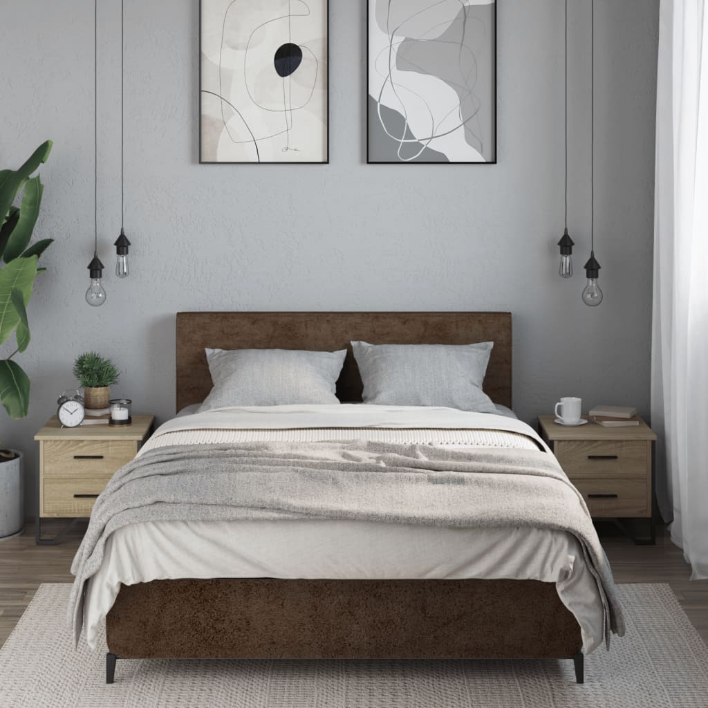 Κομοδίνα 2 τεμ. Sonoma Δρυς 40x41x40 εκ. από Επεξεργασμένο Ξύλο