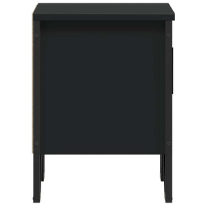 Κομοδίνο Μαύρο 40 x 30 x 40 εκ. από Επεξεργασμένο Ξύλο
