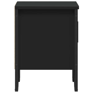 Κομοδίνα 2 τεμ. Μαύρα 40 x 30 x 40 εκ. από Επεξεργασμένο Ξύλο
