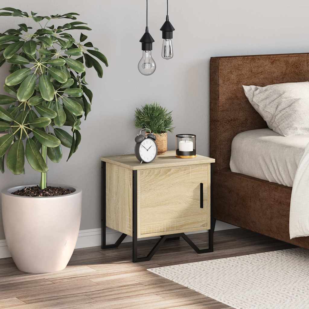 Κομοδίνο Χρώμα Sonoma Δρυς 40 x 30 x 40 εκ. από Επεξ. Ξύλο