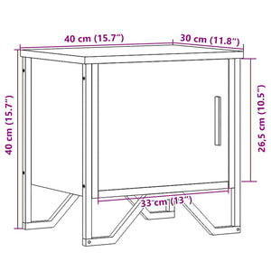 Κομοδίνο Χρώμα Sonoma Δρυς 40 x 30 x 40 εκ. από Επεξ. Ξύλο