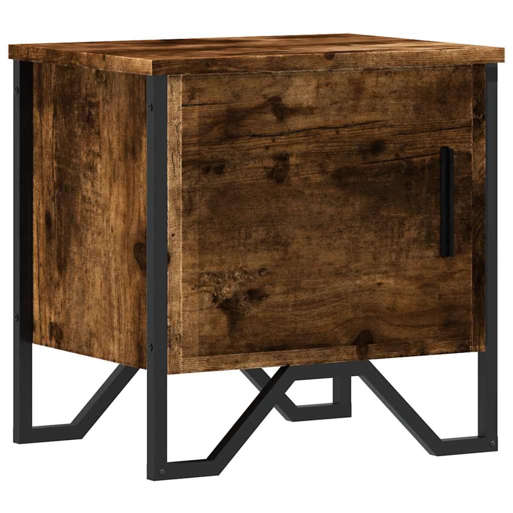Κομοδίνο Καπνιστή Δρυς 40 x 30 x 40 εκ. από Επεξεργασμένο Ξύλο - Pakobazaar