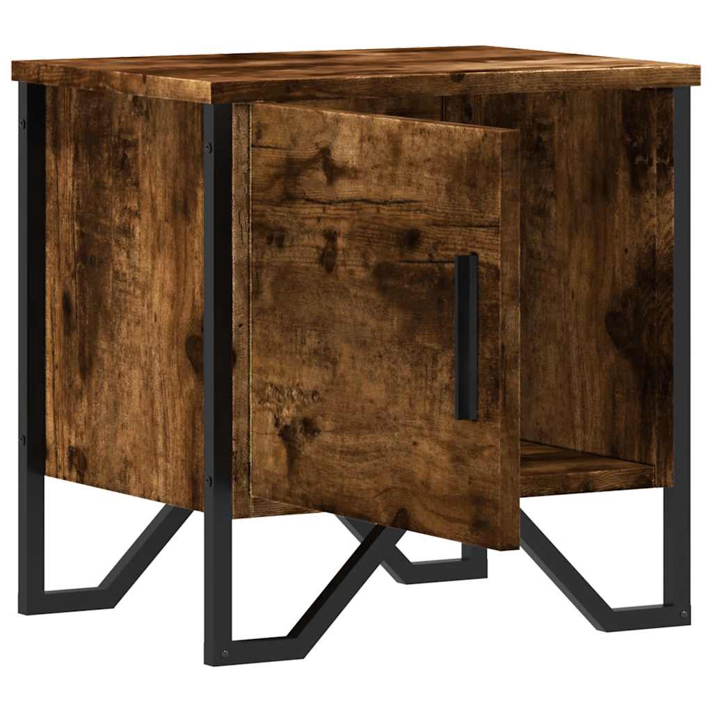 Κομοδίνο Καπνιστή Δρυς 40 x 30 x 40 εκ. από Επεξεργασμένο Ξύλο - Pakobazaar