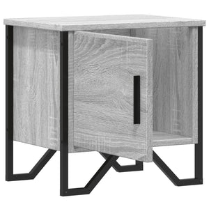 Κομοδίνο Γκρι Sonoma 40 x 30 x 40 εκ. από Επεξεργασμένο Ξύλο
