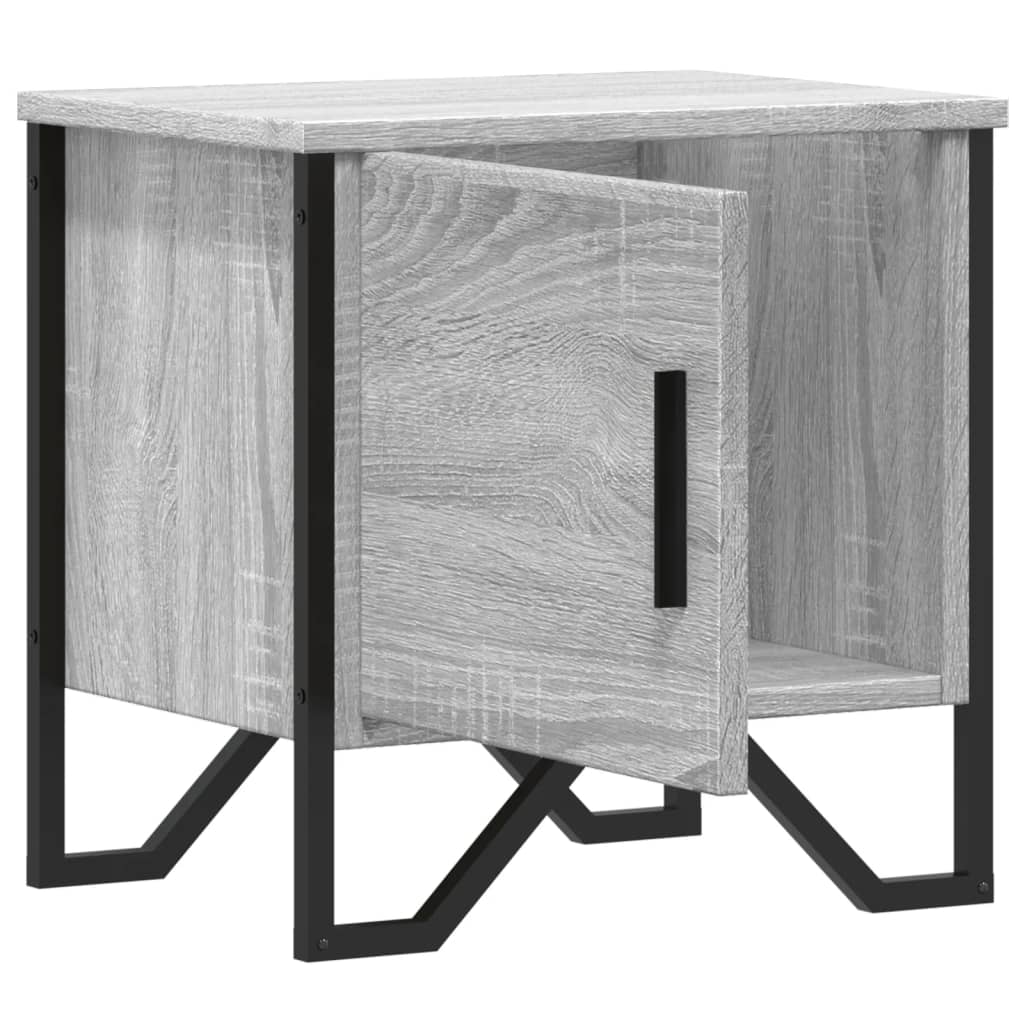 Κομοδίνα 2 τεμ. Γκρι Sonoma 40x30x40 εκ. από Επεξεργασμένο Ξύλο - Pakobazaar