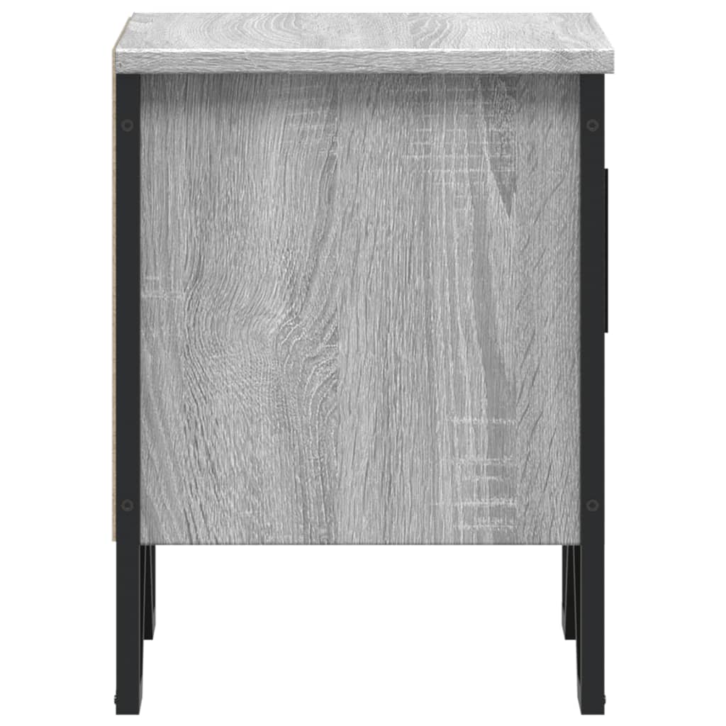 Κομοδίνα 2 τεμ. Γκρι Sonoma 40x30x40 εκ. από Επεξεργασμένο Ξύλο - Pakobazaar