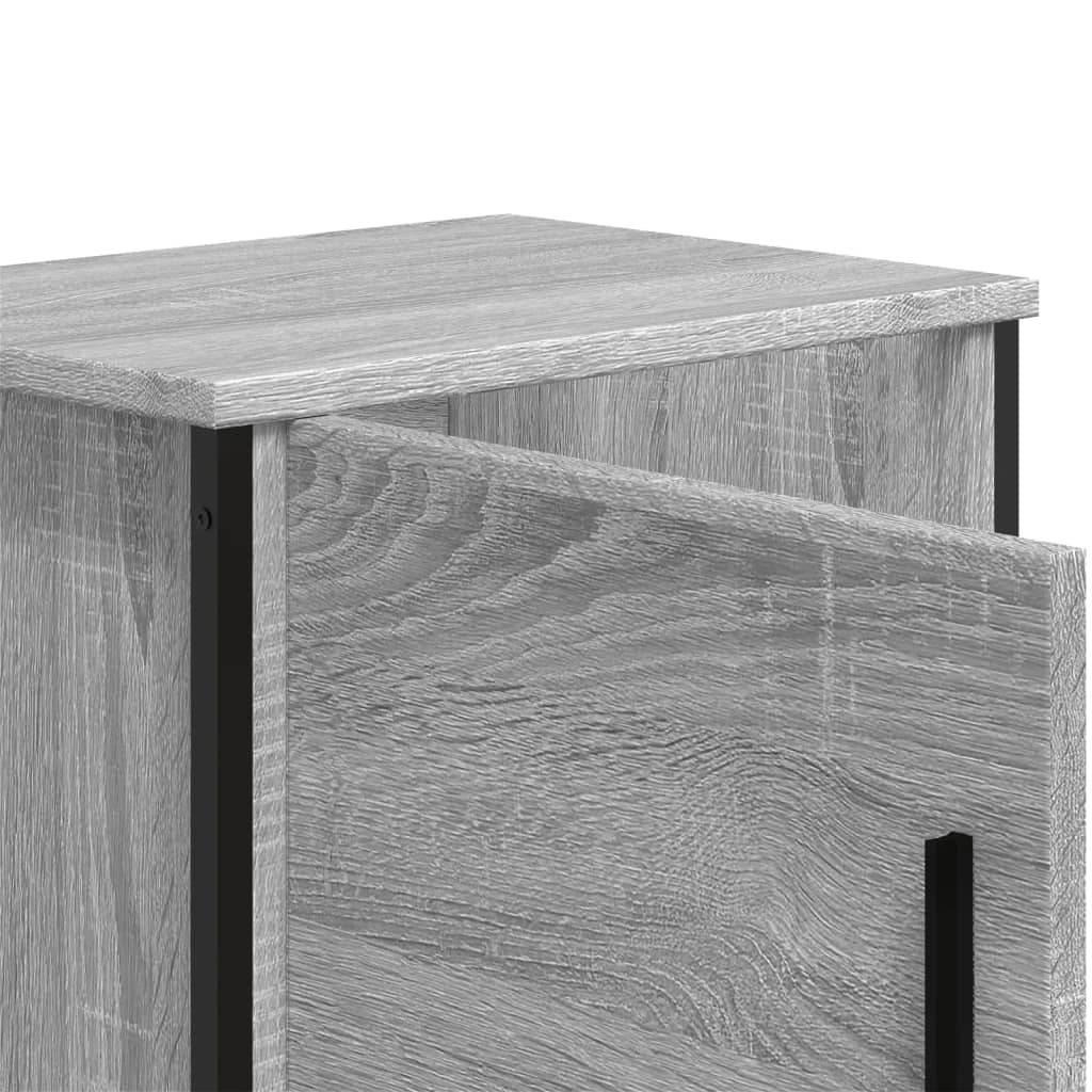 Κομοδίνα 2 τεμ. Γκρι Sonoma 40x30x40 εκ. από Επεξεργασμένο Ξύλο - Pakobazaar