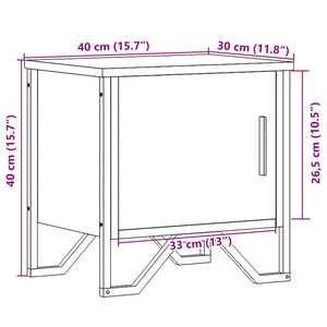 Κομοδίνα 2 τεμ. Γκρι Sonoma 40x30x40 εκ. από Επεξεργασμένο Ξύλο - Pakobazaar