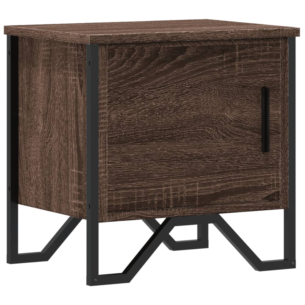 Κομοδίνο Χρώμα Καφέ Δρυς 40 x 30 x 40 εκ. Επεξεργασμένο Ξύλο