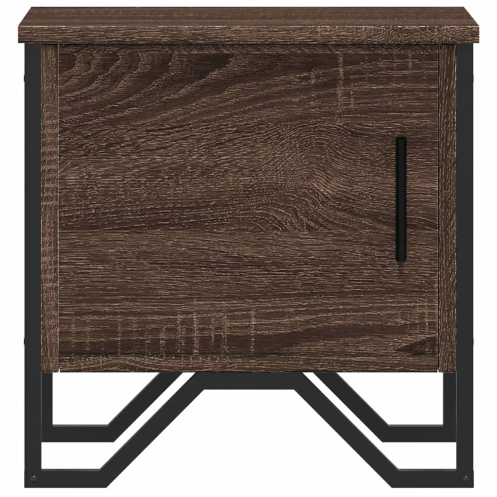 Κομοδίνο Χρώμα Καφέ Δρυς 40 x 30 x 40 εκ. Επεξεργασμένο Ξύλο