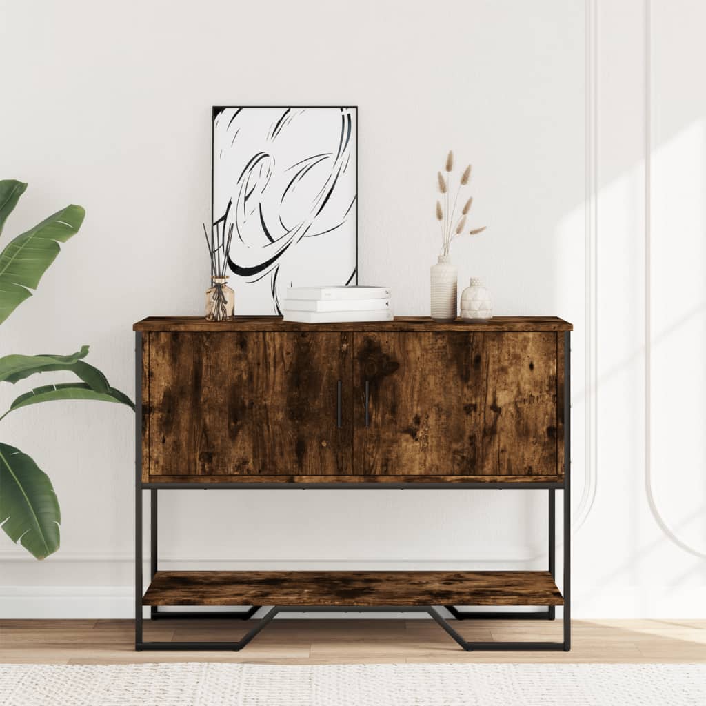 Τραπέζι Κονσόλα Καπνιστή Δρυς 100x35x74,5εκ. Επεξεργασμένο Ξύλο