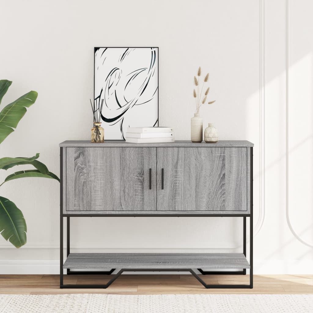 Τραπέζι Κονσόλα Γκρι Sonoma 100x35x74,5 εκ. Επεξεργασμένο Ξύλο - Pakobazaar