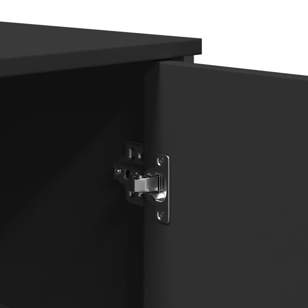 Συρταριέρα Μαύρη 78x35,5x74,5 εκ. από Επεξεργασμένο Ξύλο - Pakobazaar