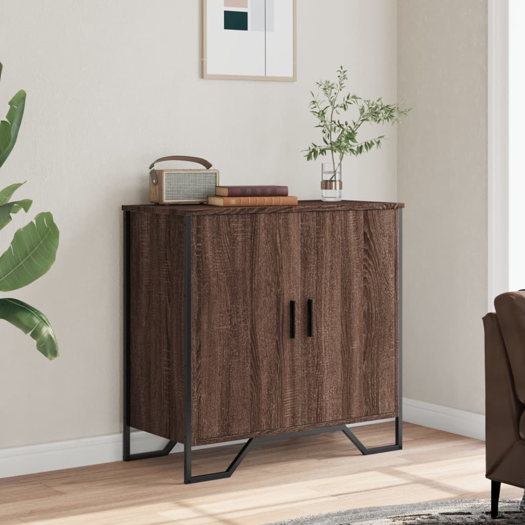 Μπουφές Καφέ Δρυς 78x35,5x74,5 εκ. από Επεξεργασμένο Ξύλο - Pakobazaar