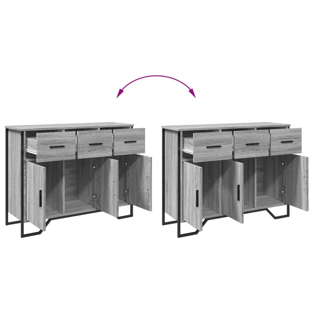 Ντουλάπι Γκρι Sonoma 97x32,5x74,5 εκ. από Επεξεργασμένο Ξύλο