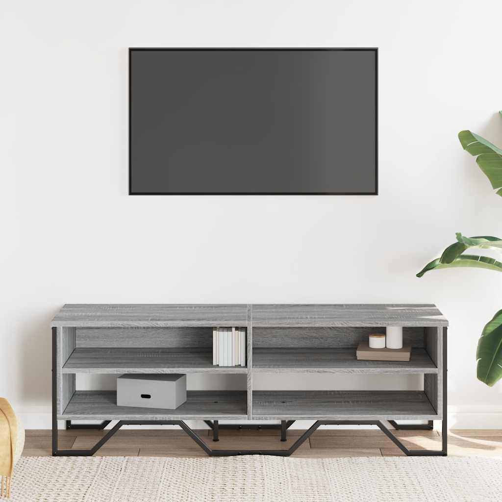 Έπιπλο Τηλεόρασης Γκρι Sonoma 122x34x41 εκ. από Επεξεργ. Ξύλο