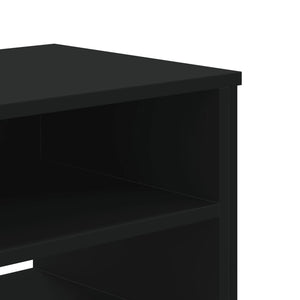 Έπιπλο Τηλεόρασης Μαύρο 180x34x41 εκ. από Επεξεργ. Ξύλο - Pakobazaar