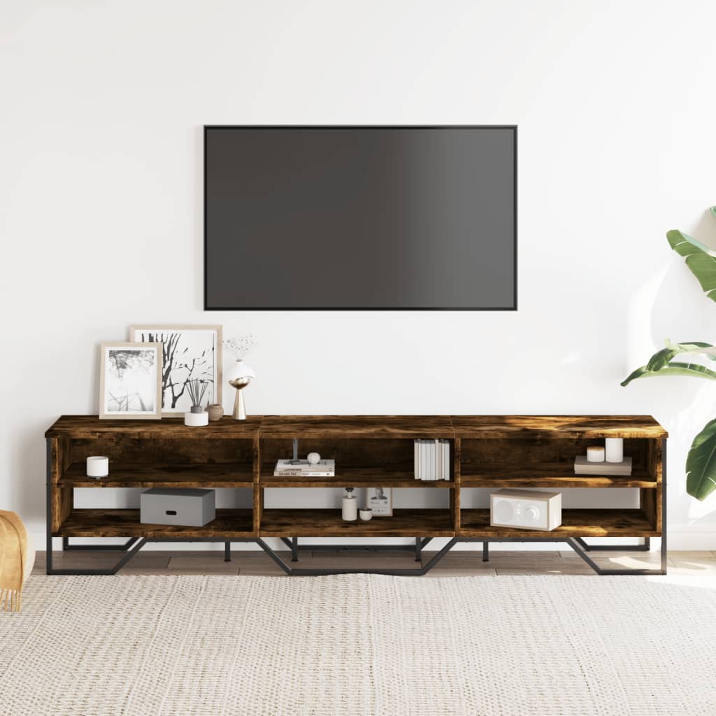 Έπιπλο Τηλεόρασης Καπνιστή Δρυς 180x34x41 εκ. Επεξ. Ξύλο