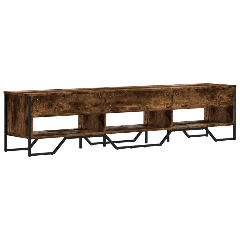 Έπιπλο Τηλεόρασης Καπνιστή Δρυς 180x34x41 εκ. Επεξ. Ξύλο
