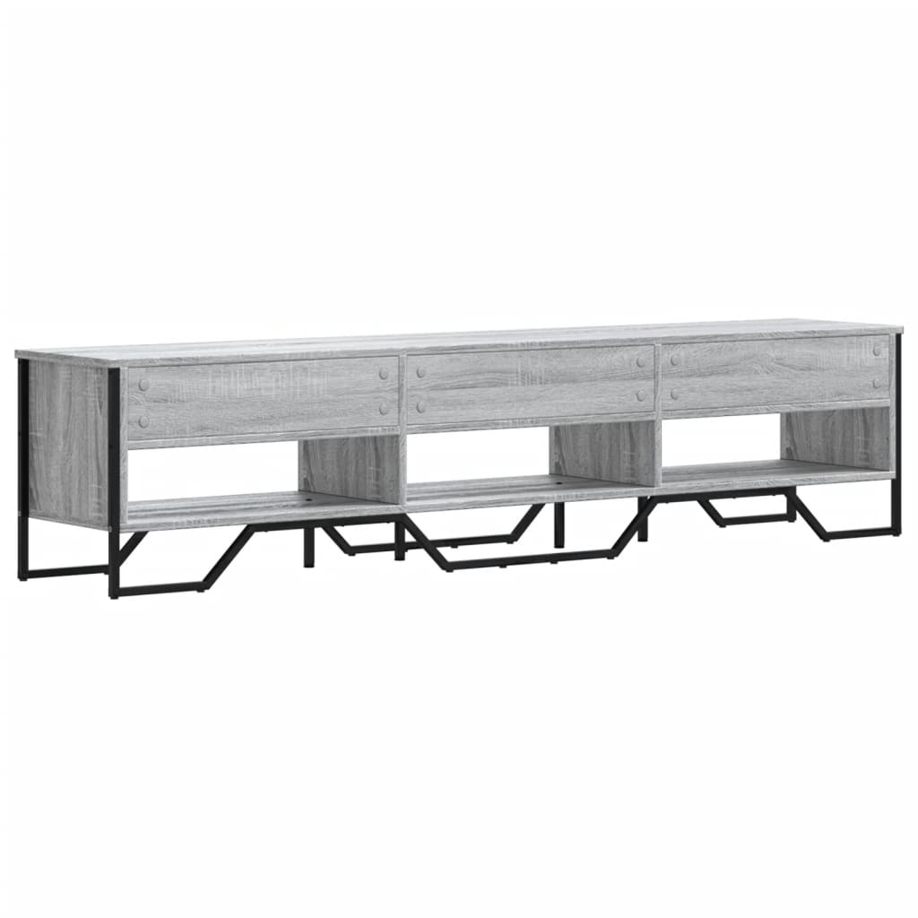 Έπιπλο Τηλεόρασης Γκρι Sonoma 180x34x41 εκ. από Επεξεργ. Ξύλο