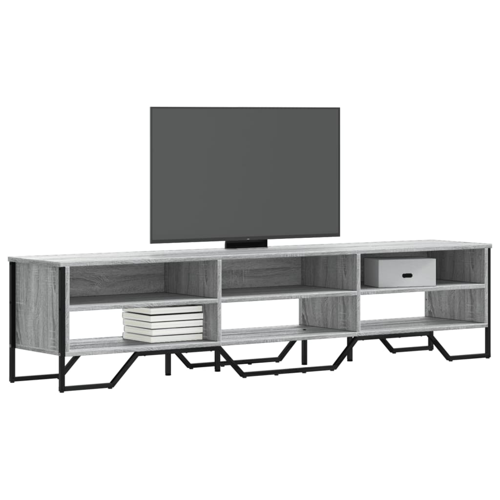 Έπιπλο Τηλεόρασης Γκρι Sonoma 180x34x41 εκ. από Επεξεργ. Ξύλο