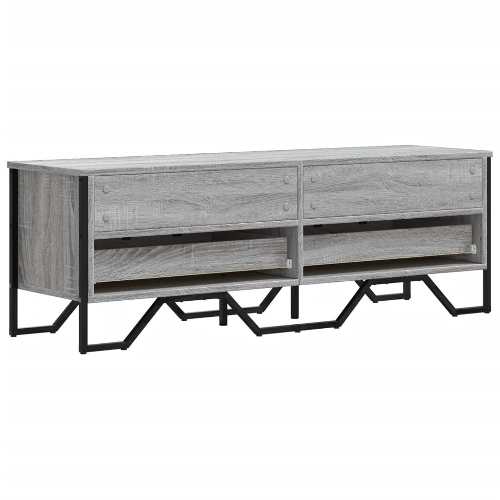Έπιπλο Τηλεόρασης Γκρι Sonoma 122x34x41 εκ. από Επεξεργ. Ξύλο