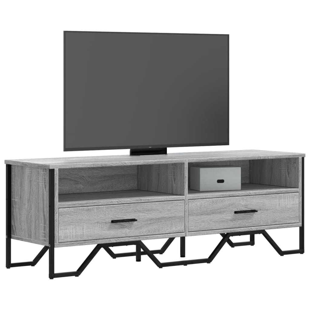 Έπιπλο Τηλεόρασης Γκρι Sonoma 122x34x41 εκ. από Επεξεργ. Ξύλο