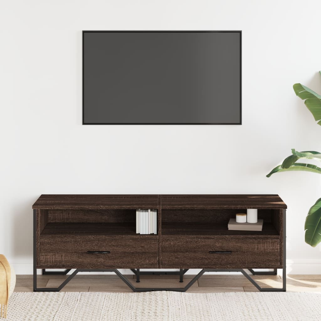 Έπιπλο Τηλεόρασης Καπνιστή Δρυς 122x34x41εκ. Επεξεργασμένο Ξύλο
