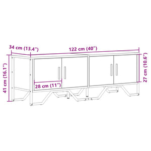 Έπιπλο Τηλεόρασης Sonoma Δρυς 122x34x41 εκ. Επεξεργασμένο Ξύλο