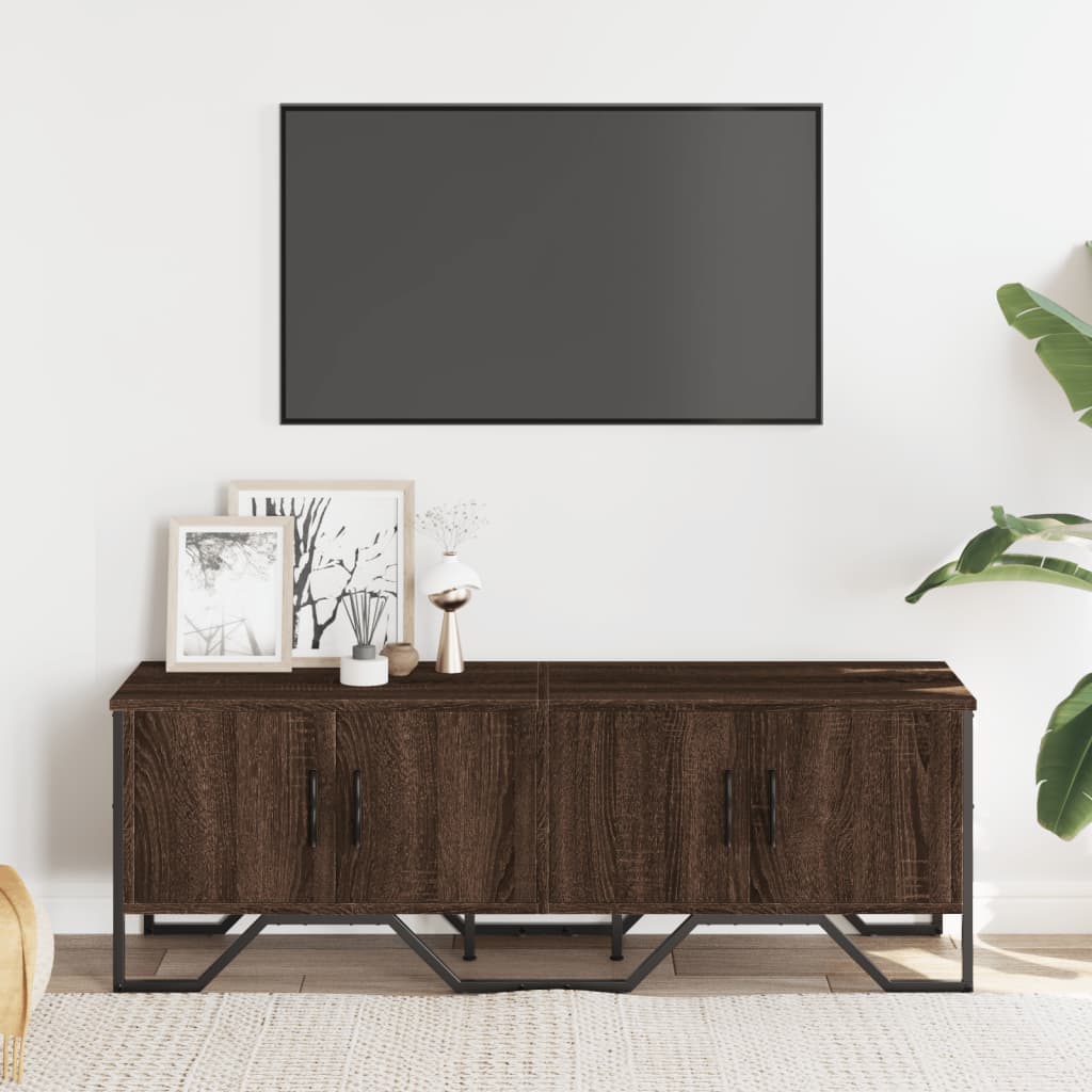 Έπιπλο Τηλεόρασης Καπνιστή Δρυς 122x34x41εκ. Επεξεργασμένο Ξύλο
