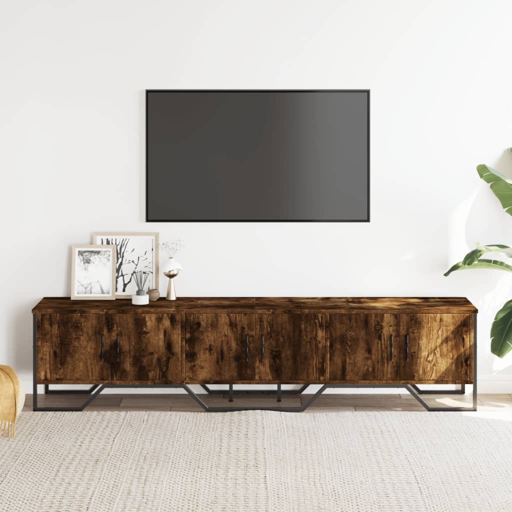 Έπιπλο Τηλεόρασης Καπνιστή Δρυς 180x34x41 εκ. Επεξ. Ξύλο