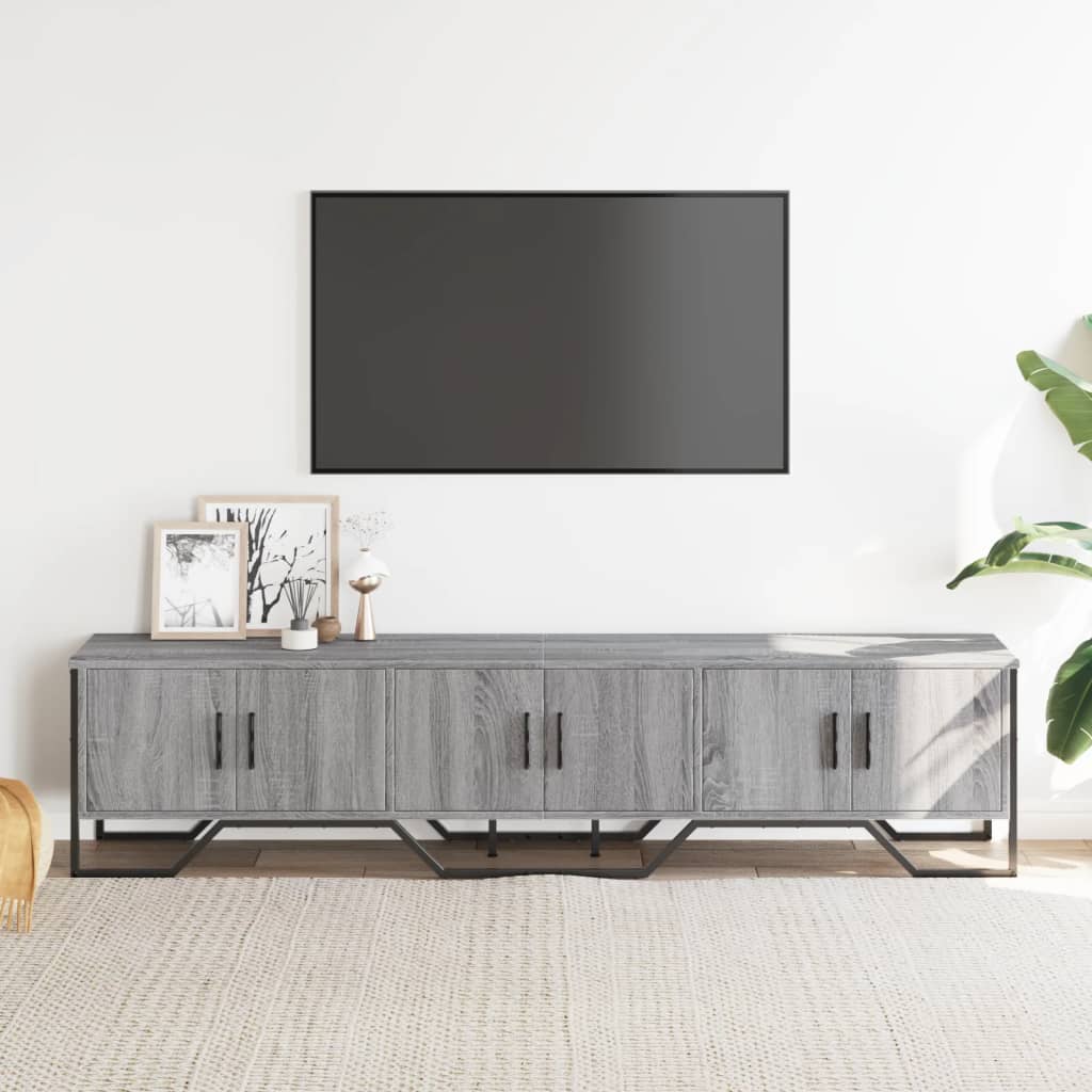 Έπιπλο Τηλεόρασης Γκρι Sonoma 180x34x41 εκ. από Επεξεργ. Ξύλο - Pakobazaar