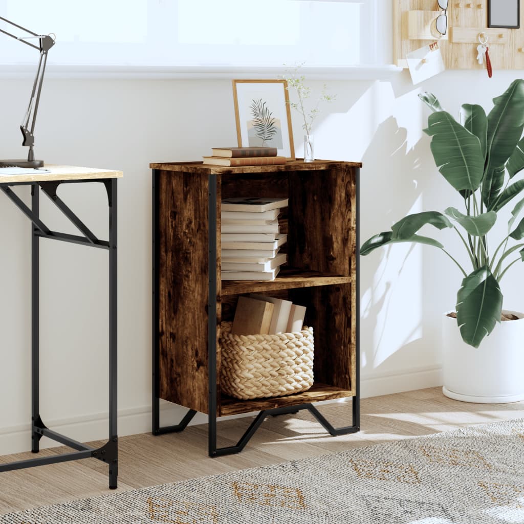 Βιβλιοθήκη Καπνιστή Δρυς 50x31x74,5 εκ. από Επεξεργασμένο Ξύλο - Pakobazaar