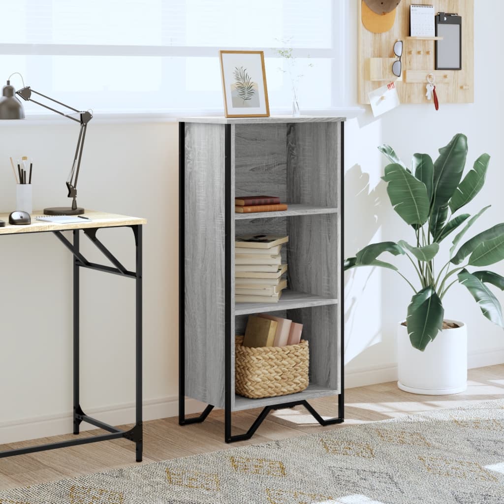 Βιβλιοθήκη Γκρι Sonoma 50x31x106 εκ. από Επεξεργ. Ξύλο - Pakobazaar