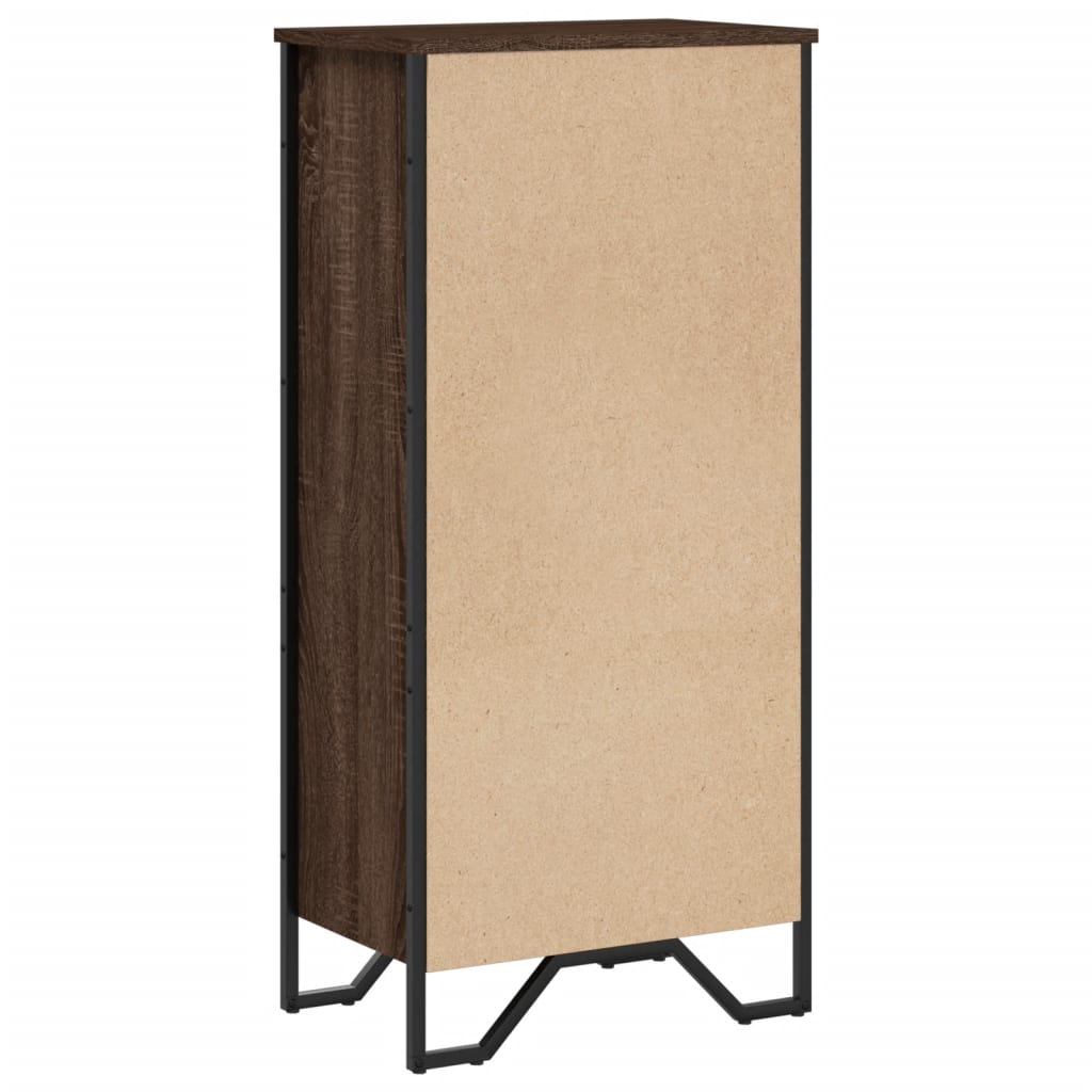 Βιβλιοθήκη Καφέ Δρυς 50x31x106 εκ. από Επεξεργασμένο Ξύλο